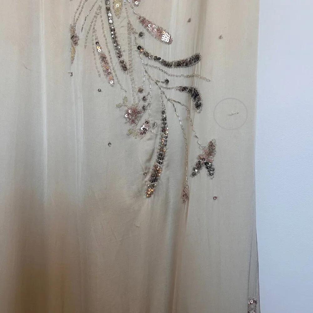 Free People Bali At Last Maxi Dress NWT Ivory Cream Beaded Embellished XS - Picture 14 of 16
